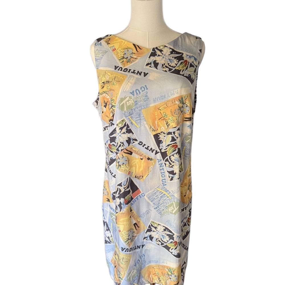 90s Tropical Sleeveless Dress